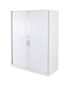 Steelco Tambour Door Cabinet - 900W x 1200H x 463D inc 3 Shelves