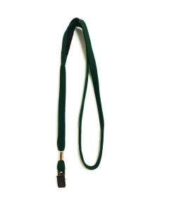 Forrest Green Flat Lanyard With Safety Breakaway & Alligator Clip